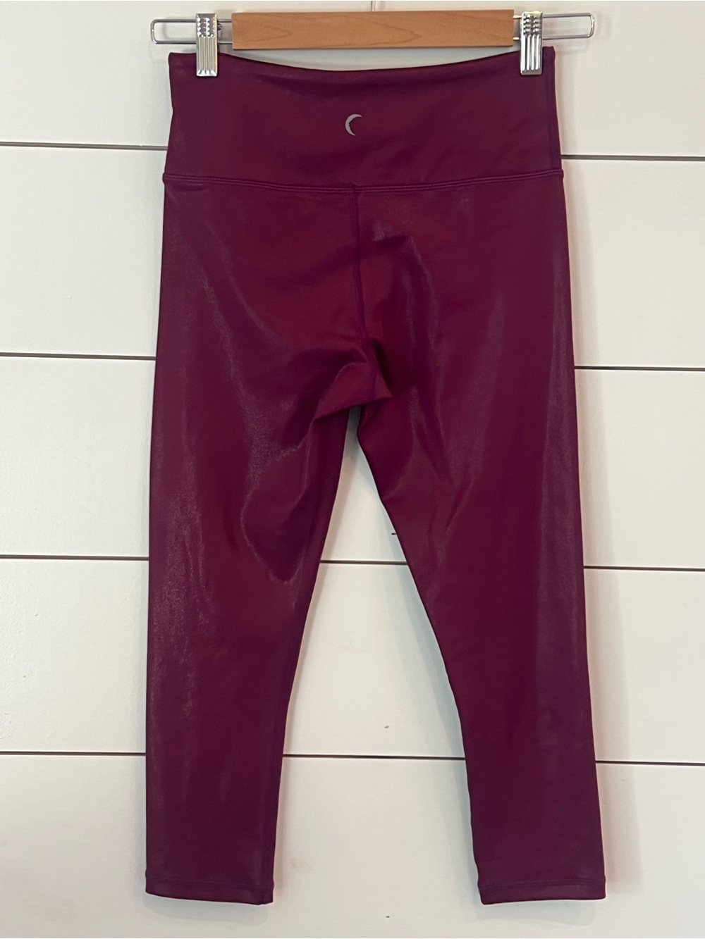 ZYIA Burgundy High waist Crop Athletic Leggings
